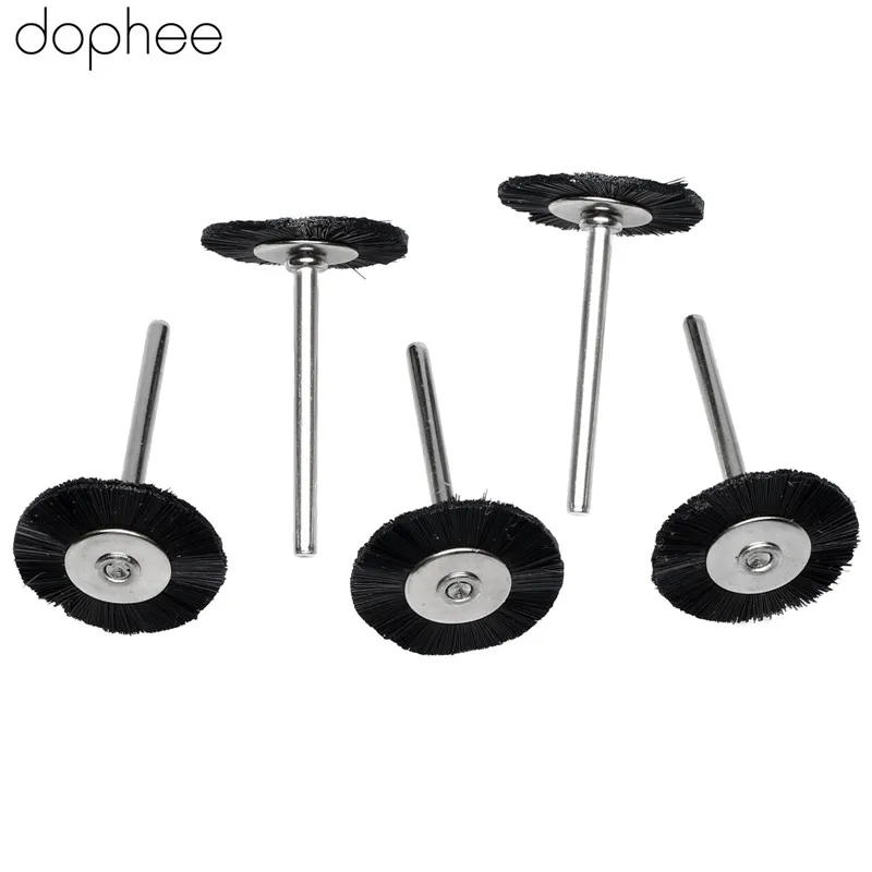 Dophe 5 шт. Аксессуары Dremel 3 мм хвостовик плоские нейлоновые щетинки Полировочная