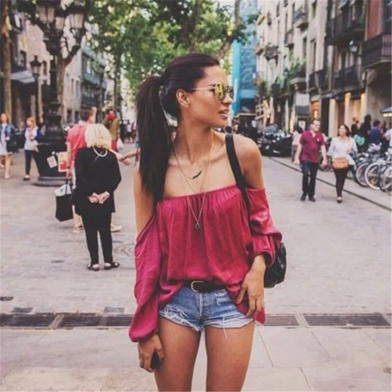 Women Blouse Elegant Off Shoulder Female Blouse Shirt Sexy Summer 2017 Girls White blouse Women Tops Striped Blusas