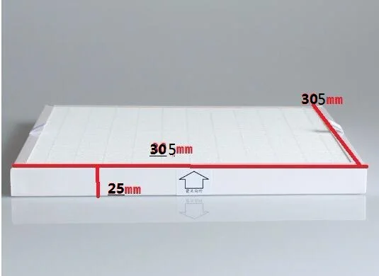 Части очистителя воздуха hepa фильтр 305X305X25 мм для 2.5PM 98% скорость с бумажная рамка