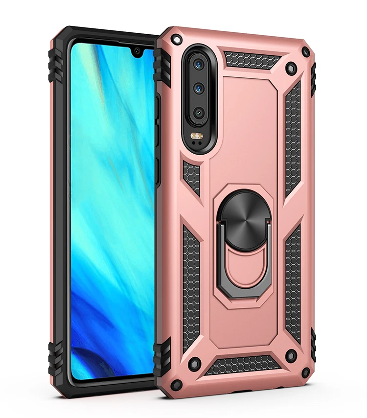 For Huawei P30 Pro case Holder Stand Armor Hybrid Magnetic Bracket Finger Ring Cover For For Huawei P30 Lite P Smart 2019 Case (5)