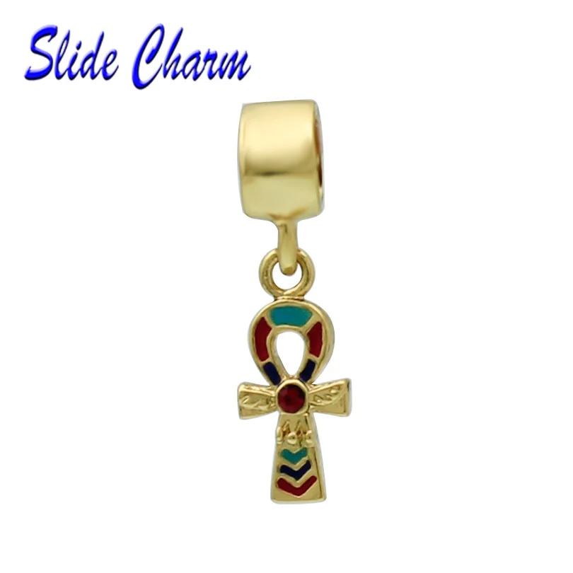 

2018 Silver Plated Egyptian pharaohs scepter Pendant Charm Beads Fit Pandora Women Diy Bracelets Bangles Jewelry