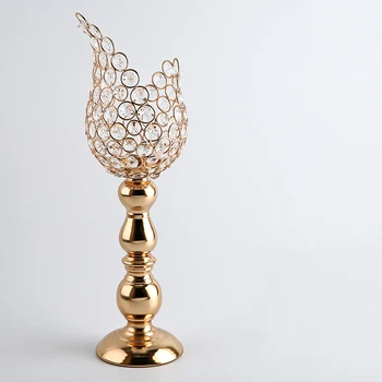

Crystal Candle Holders Pillar Table Centerpiece for Wedding Dinner Decor