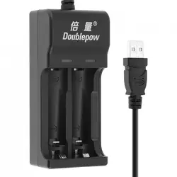 Doublepow 2 слота Быстрый Интеллектуальный USB Зарядное устройство с Светодиодный индикатор AA/AAA/Ni-mh/Ni-CD батарея