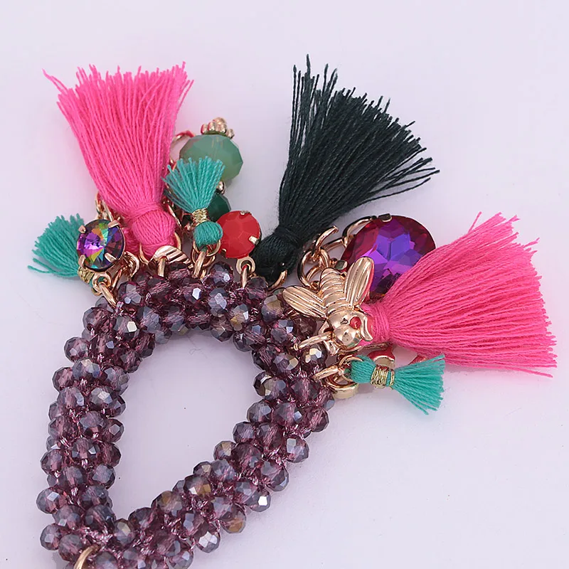 Sehuoran Oorbellen Pendientes Mujer Moda 2018 Висячие серьги для женщин Boho хрустальные бусины ручной