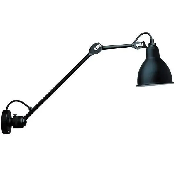 Постсовременный Ретро настенный светильник минималистичный скандинавский гостиничный промышленный светодиодный настенный светильник прикроватная гостиная спальня маленькая настенная лампа винтажная - Цвет абажура: Black  M