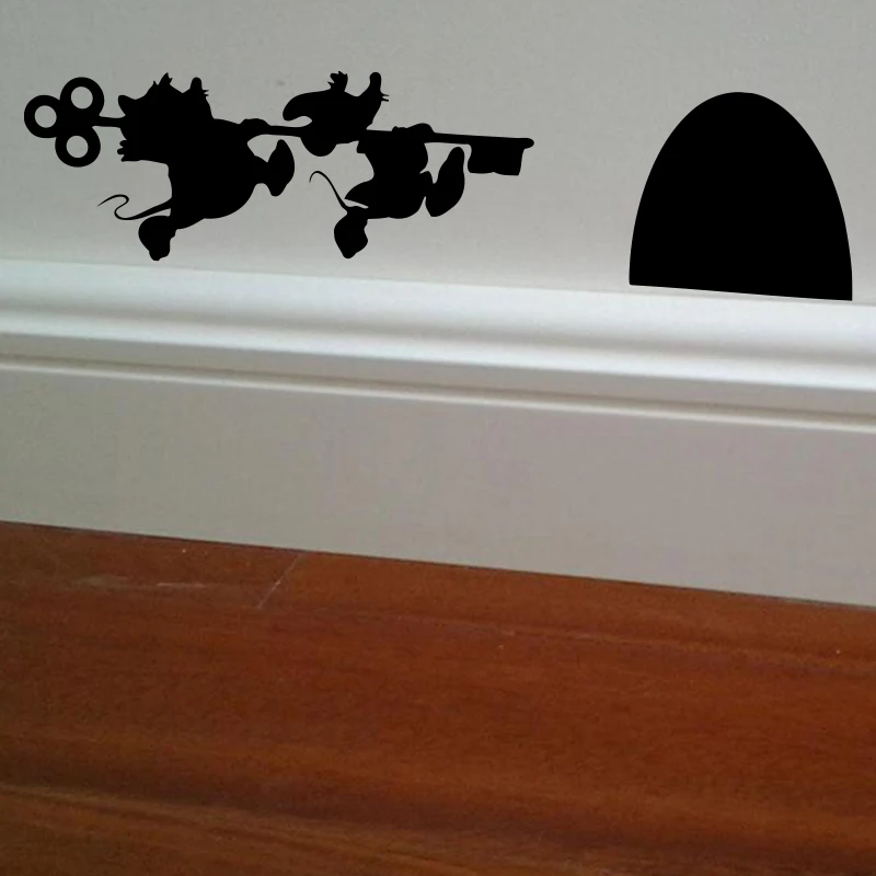 Jaq and Gus Mouse House Vinyl wall sticker home decor Wall Decal Cinderella Mothers Day Jack and Gus cartoon car stickers
