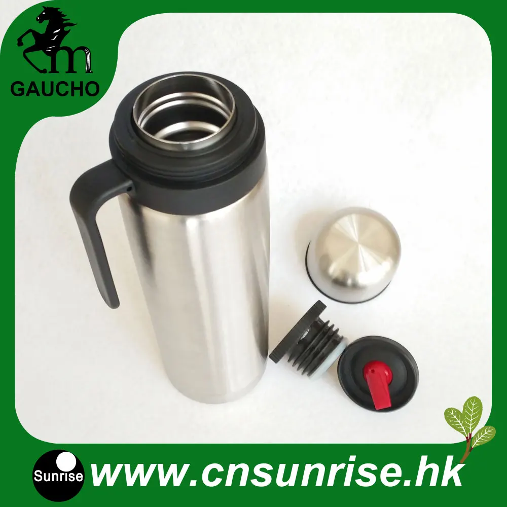 20 шт./лот, термос Uruguay Yerba mate из нержавеющей стали, вакуумная колба, бутылка, 1000 мл, индивидуальный логотип, приемлемый, горячая распродажа, TB002-1L