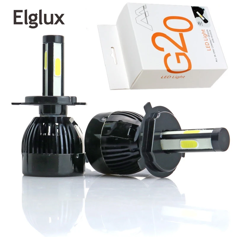 Elglux 4-сторонняя лампа предназначена 8000lm лампы для передних фар H7 светодиодные лампы H4 Led 9 V 12 V 24 V 36 V для автомобиля H8 H9 H11 HB3/9005/H10 HB4/9006