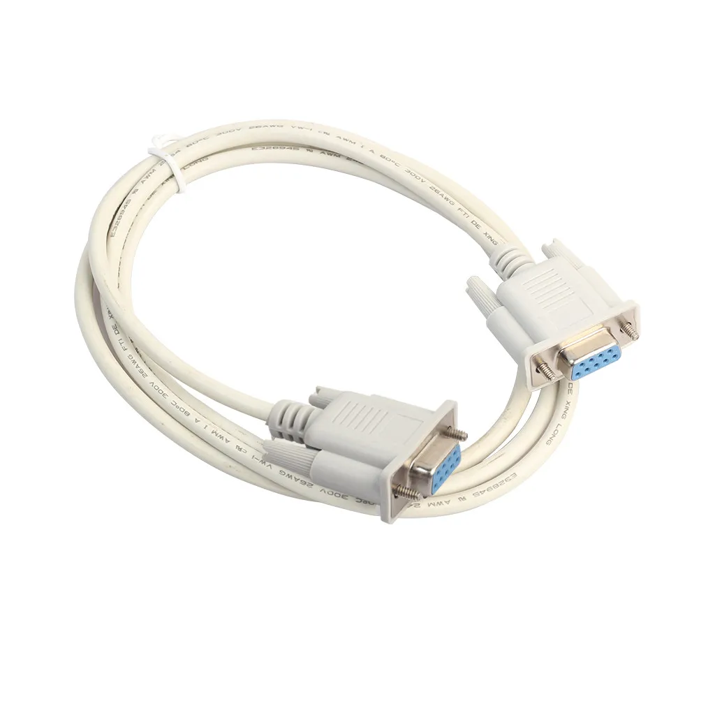 

RS232 DB9 9 Pin Serial Female To Female Port Extension Converter PC Cable copper RS232 COM adapter with Plastic Case DIY hot