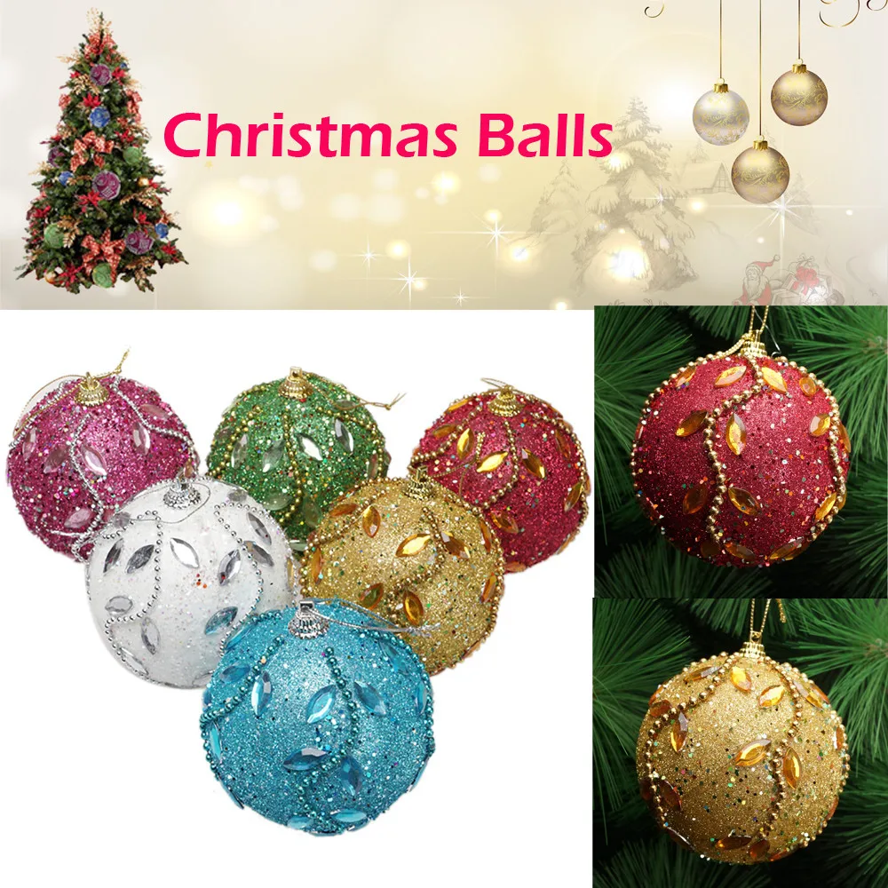 

8CM DIY Christmas Tree Decoration Bolas De Navidad Xmas Tree Hanging Christmas Tree Balls Party Christmas Home Decoration L1122