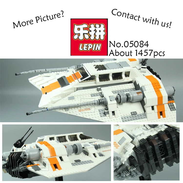 

Lepin 05084 1457Pcs Star War Series The Rebel Snowspeeder Set Educational Building Blocks Bricks Toy for children Gifts 10129