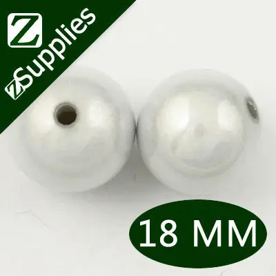 18 мм новое поступление белые акриловые 3dmiracle круглые бусины в форме perle magique |