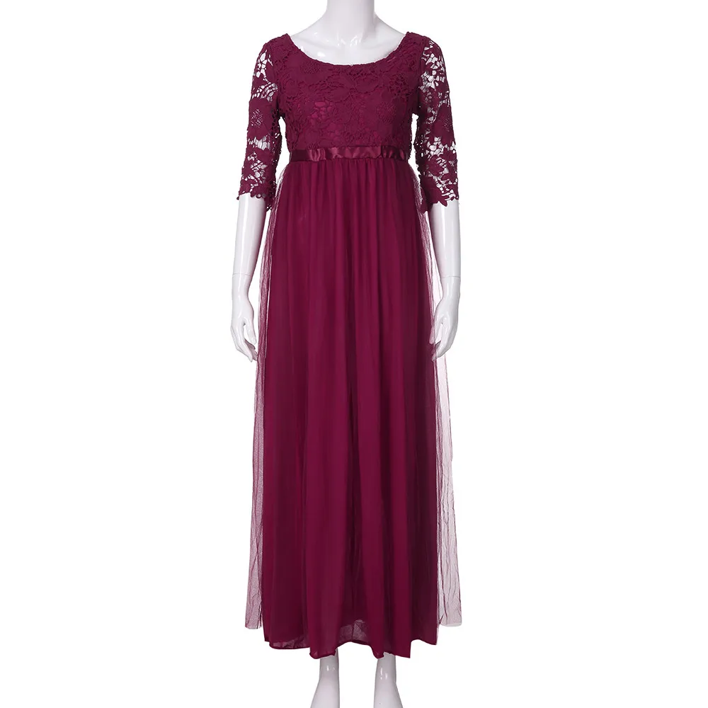 Женское шифоновое кружевное платье с цветочной вышивкой и круглым вырезом, длинное платье подружки невесты, платье Макси