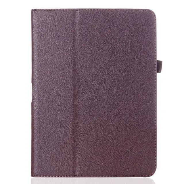 Чехол для samsung Galaxy Tab 4 10,1 SM T530/T531/T535 Lichi PULeather Stand Protector чехол для планшета SM-T530 SM-T531 - Цвет: Коричневый