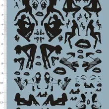 Различные весы размер сексуальные девушки губы для автомобиля Модель комплект водная горка наклейка черный