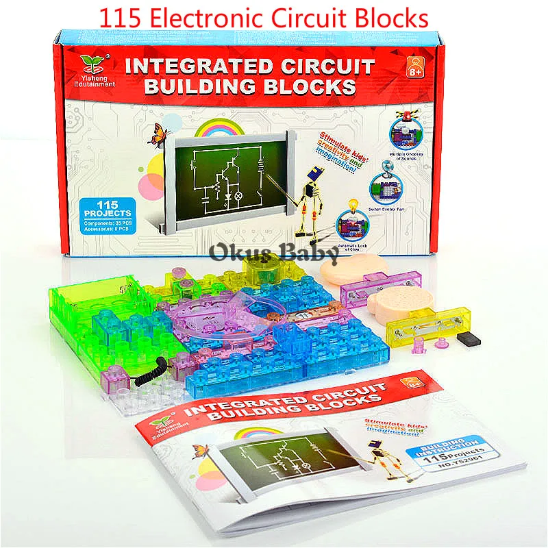 

2019 Newest 115/Pcs Compound Mode Switch Circuits Electronics Block Kit Electric Educational Assembling Toys for Kids