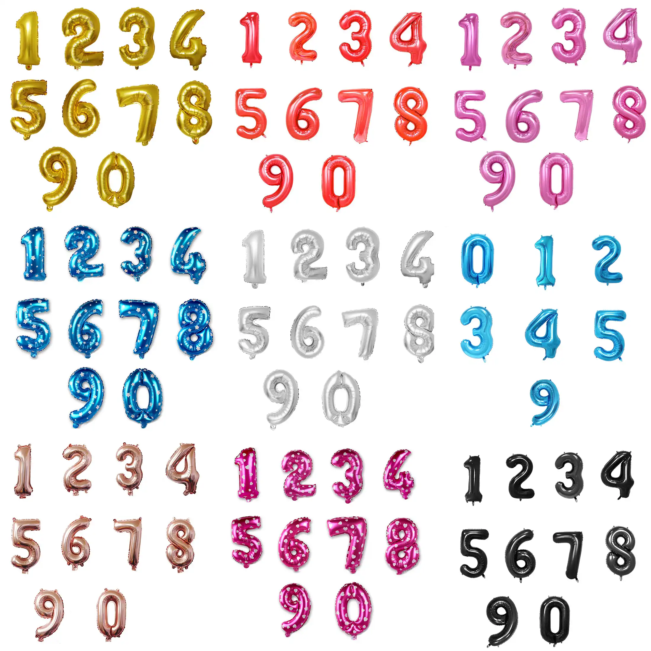 16 дюймовые воздушные шары на день рождения из большой фольги воздушные гелиевые цифры воздушный шар фигурки с днем рождения украшения Детс...