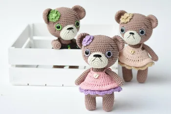 

crochet toys amigurumi doll bear model number XH0412044