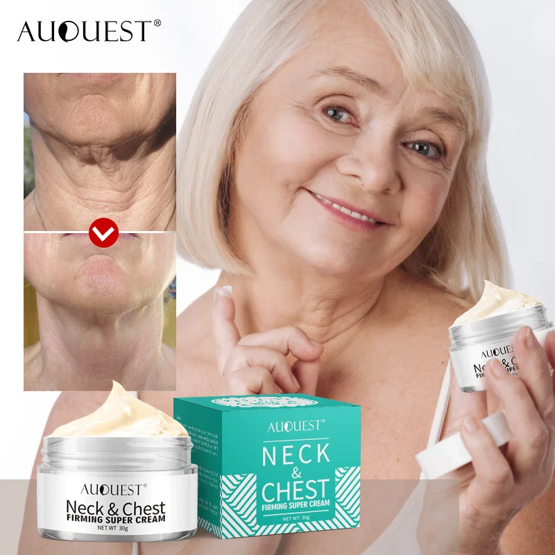 

AuQuest Neck & Chest Firming Cream Anti Wrinkle Smooth Horizontal Line Collagen Lifting Neck Tight Skin Repair Skin Care TSLM1