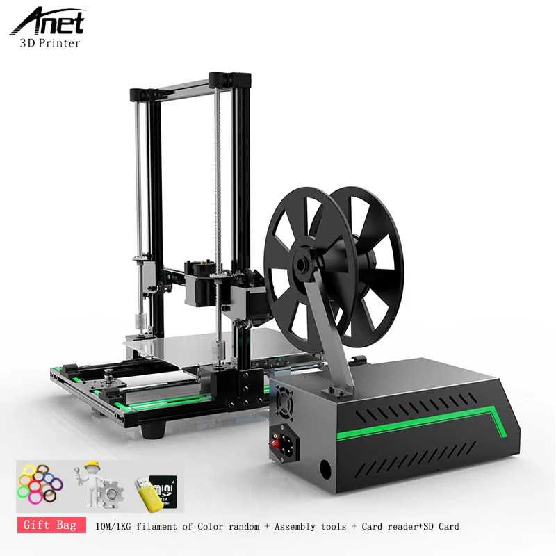 

Anet E10 3D Printer DIY 3D Printer Kits English language Software Aluminum Alloy Frame Super Building Volume with 8GB TF Card