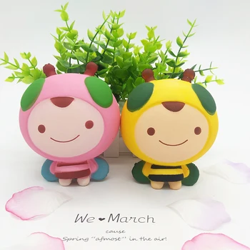 

Squish Antistress 11cm Jumbo Kawaii Bee Charm Super Cute Slow Rising Squishies Squeeze Stress Reliever Toys for Children Kids