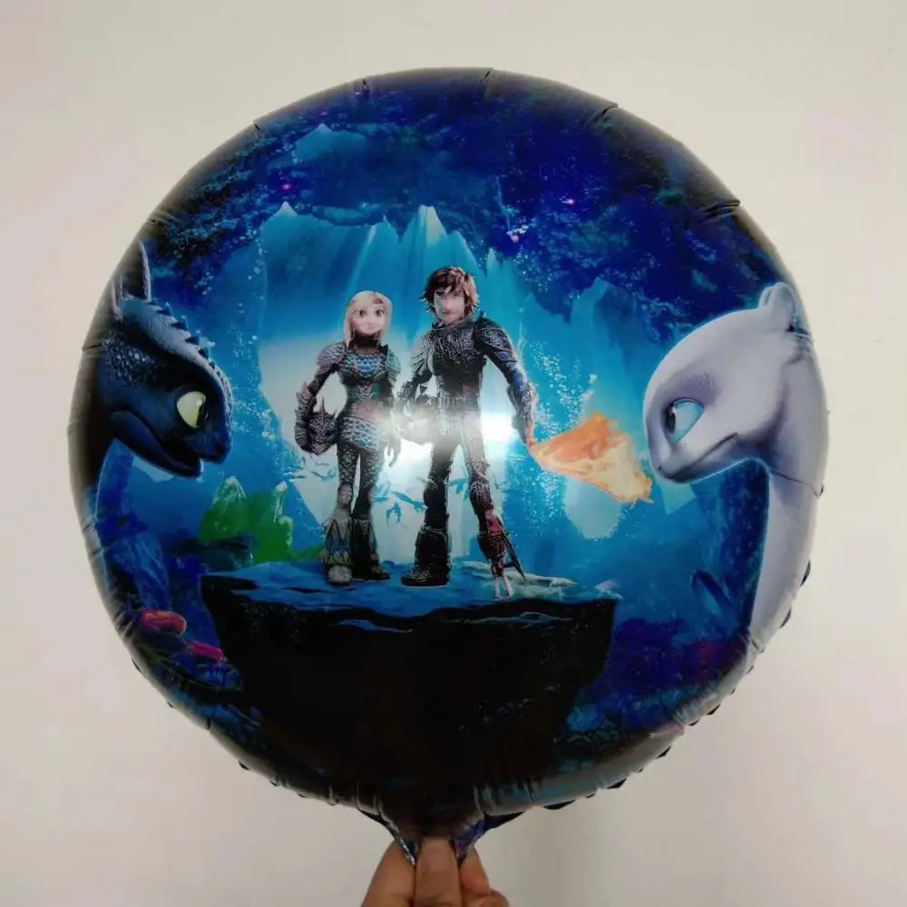 

10pcs how to Train Your Dragon Balloon Black Dragon Toothless Ball Ceremony Birthday Party Baby Boy Theme Hero Decorative Toys