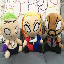 1pcs Movie Suicide Squad Action Figure Harley Quinn Deadshot Joker Plush Toy Doll For Kids font