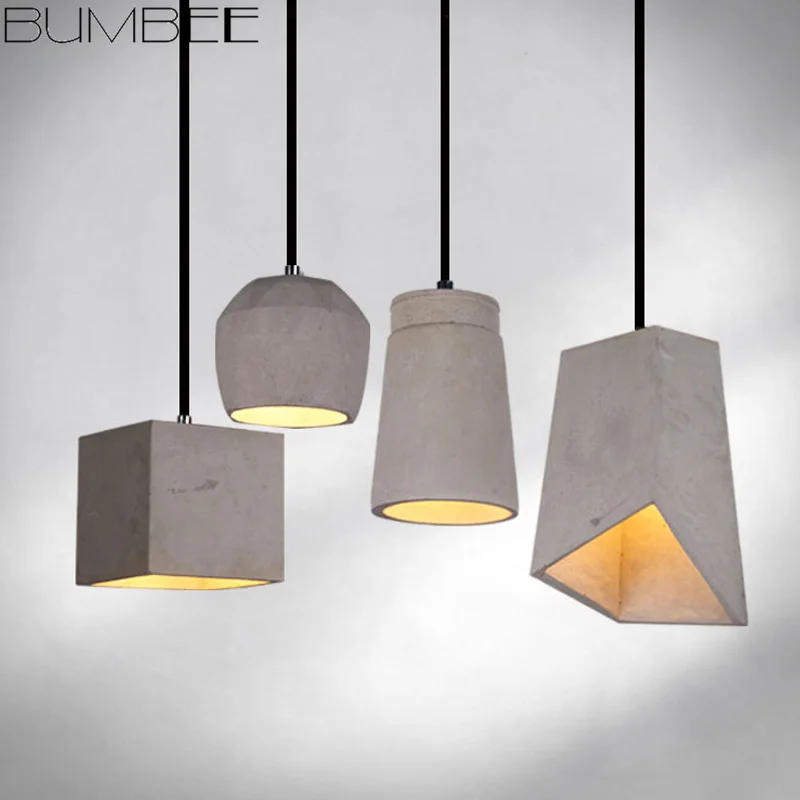 Американский Ретро подвесные светильники цемент кафе столовая Hanglamp бар