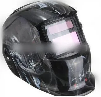 

2017 new United States Uncle Ritz Welding Face Mask Welding head protection black cool Welding Helmet Skeleton Head Welding Cap