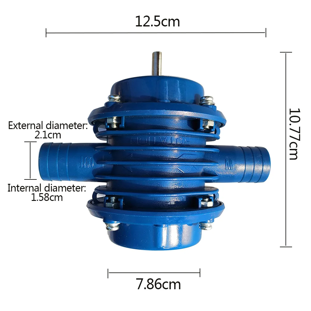Микро ABS Авто-абсорбция ручная электрическая дрель водяной насос Самовсасывающий DC портативный домашний сад центробежный насос синий