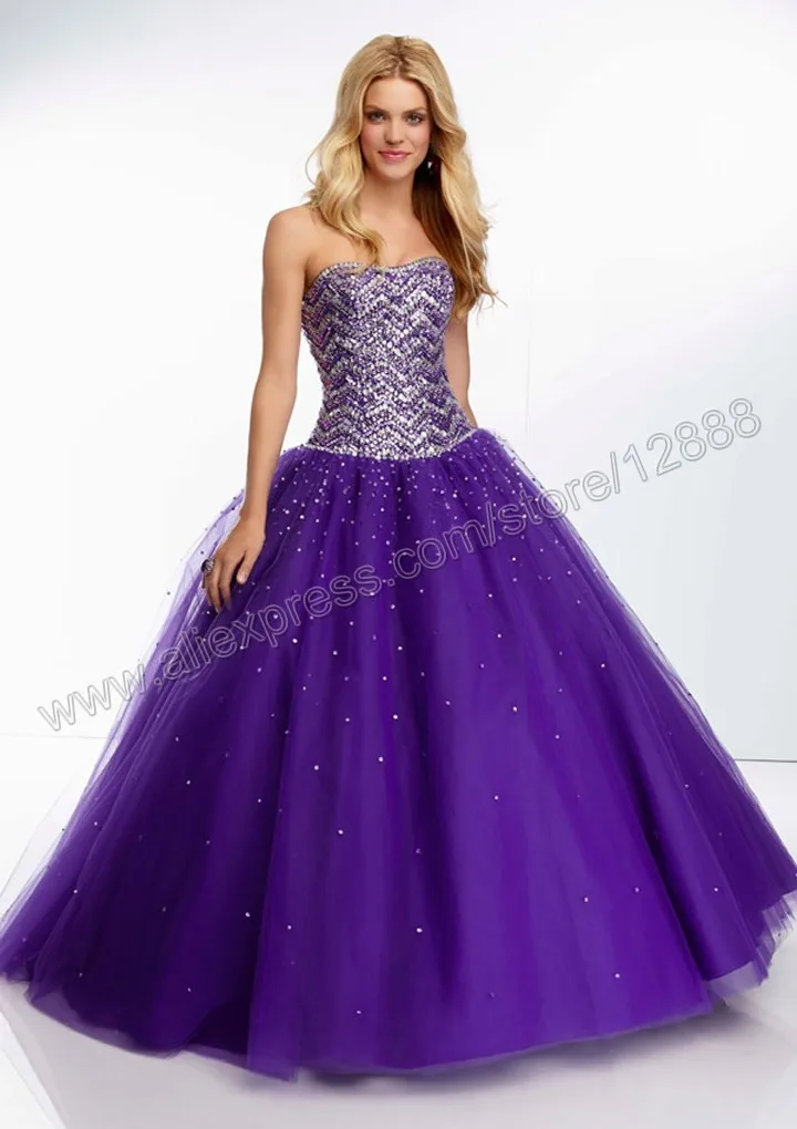 purple princess prom dress