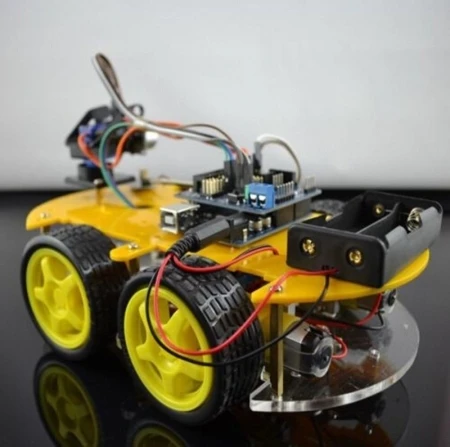 

DIY Robot Car Kit 4WD Smart Car Learning Starter Set Multi-function Bluetooth Car for Arduino