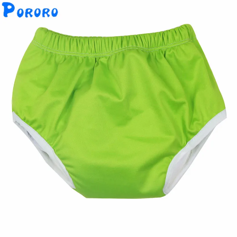 PUL Sollid Color Waterproof Baby Training Pants Baby Cloth Diapers