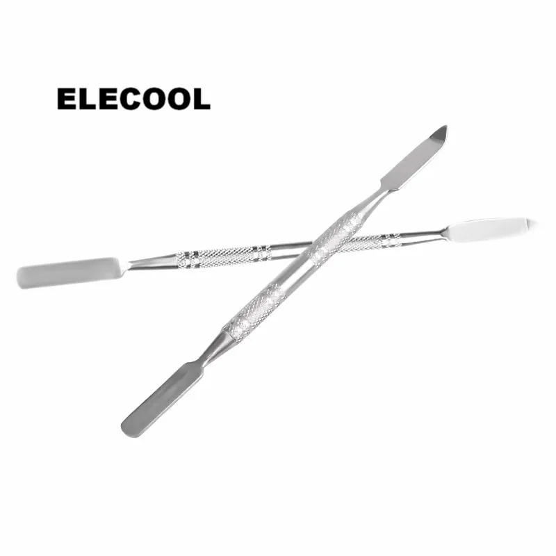 

ELECOOL 1Pc Easily-carried Stainless Steel Dual Heads Makeup Toner Spatula Mixing Stick Foundation Cream Mixing Cosmetic Tool