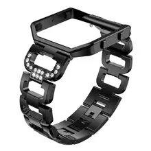 Металлический сплав горный хрусталь ремешок для часов Ремешок для часов умный ремешок для часов с рамкой для Fitbit Blaze часы