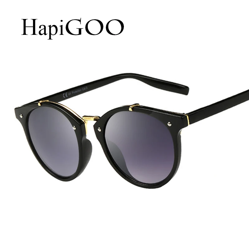 

HapiGOO Brand Designer Oval Sunglasses Fashion Women Mirror Sun Glasses Vintage Female Sunglasses
