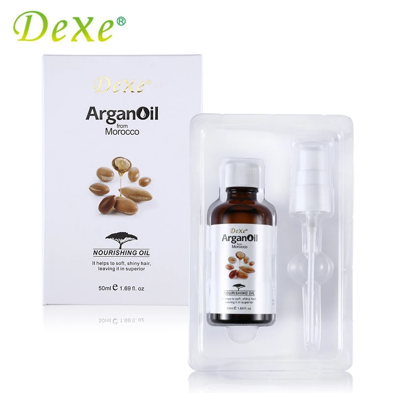 

Hair Care Dexe 50ml Pure Natural Morocco Argan Oil for Dry and Maintenance Hair Nutrition Essential Oil for Hair Aromatherapy