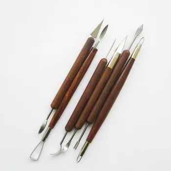 

DHL 200set 6pcs/Set high quality Pottery Ceramics Tools Polymer Clay Modeling Tools Wax Carving Sculpt Tool