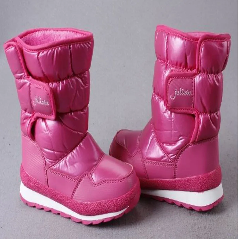 2016 Russia Brand KOTOFEY Children Snow Boots Genuine Leather