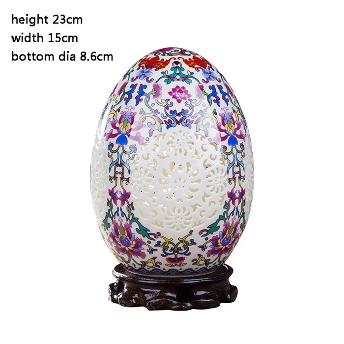 Фарфоровая ваза Цзиндэчжэнь декоративные украшения выдолбленные счастливые яйца ручной работы мебель аксессуары для гостиной подарки - Цвет: pink egg x1