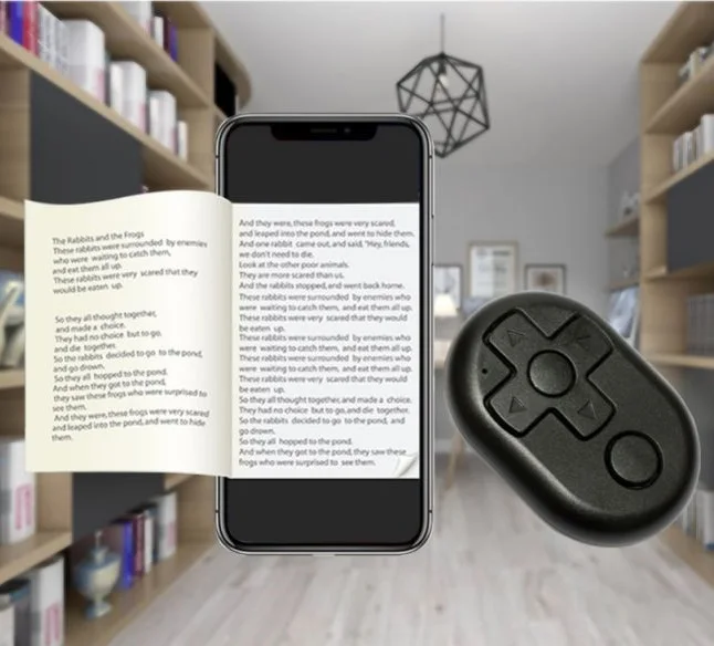 

Wireless Shutter Remote Controller for Bluetooth Portable Battery Operated E-book Video Game Control