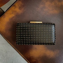 Вечерняя сумочка-клатч с заклепками, вечерняя сумка с цепочкой, сумка на плечо, женские сумки, кошельки, вечерняя сумочка для свадебной вечеринки