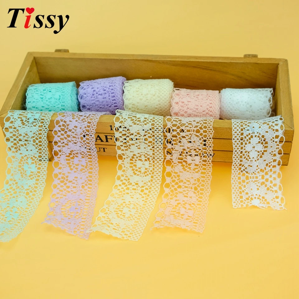 

10Yards Multi Type Lace Ribbon DIY Embroidered Net Lace Trim Fabric for Sewing Decoration DIY Craft Lace Fabric Party Supplies