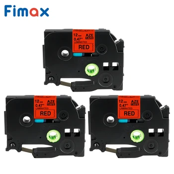 

Fimax 3 Packs TZe431 Compatible for Brother P-touch Label Tape TZe-431 TZ-431 12mm*8m Black on Red for Brother P-touch Tze Label