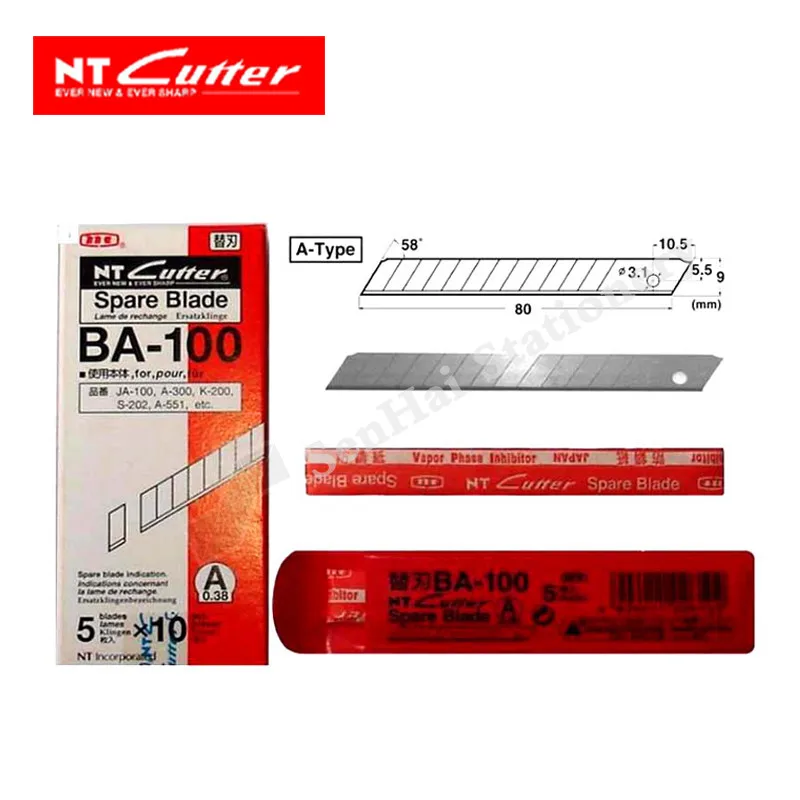 Substituição de Reposição Pacote para D-400 Japão Lâmina Pequena Arte 9mm 58 Graus 50 - D-1000 C-400 C-1500 Ba-100 2 arte lâmina 9mm 58 graus 50 lâmina