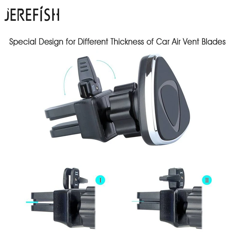 JEREFISH سيارة حامل هاتف المغناطيسي الهواء تنفيس جبل موبايل حامل هاتف ذكي المغناطيس دعم خلية الهاتف المحمول الهاتف اللوحي GPS