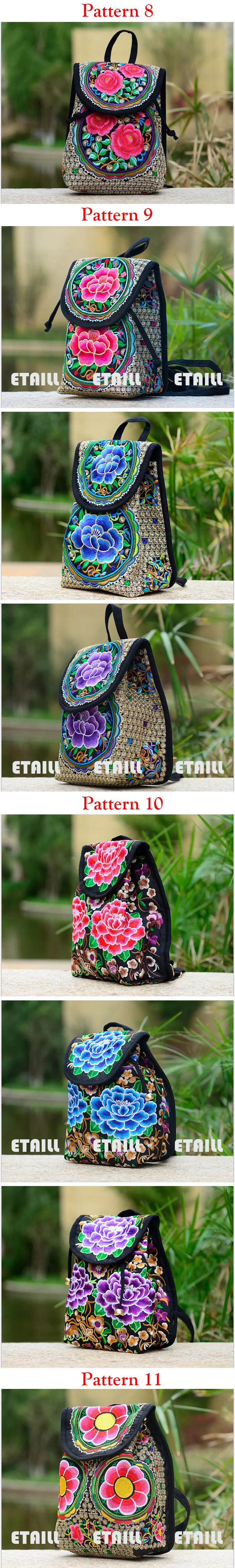 Embroidered Bag Travel schoolbag backpacks