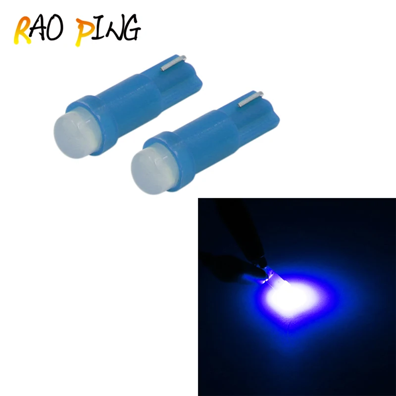 10 шт. автомобильные керамические светодиодные лампы Т5 12 В|t5 10pcs|blue light lampt5 green led |