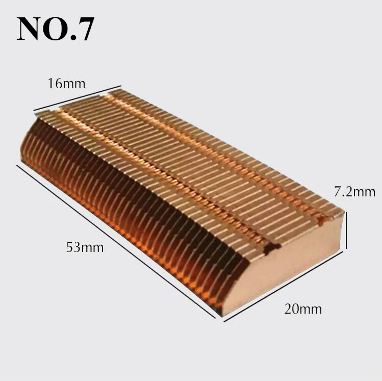 KOOLASON 53*22*12 мм DIY Ноутбуки ПК CPU Радиатор медного охлаждения ребра охладитель
