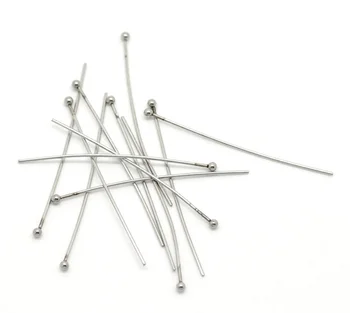 

New 50PCs Silver Color Stainless Steel Ball Head Pins 40x0.7mm(21 Gauge)